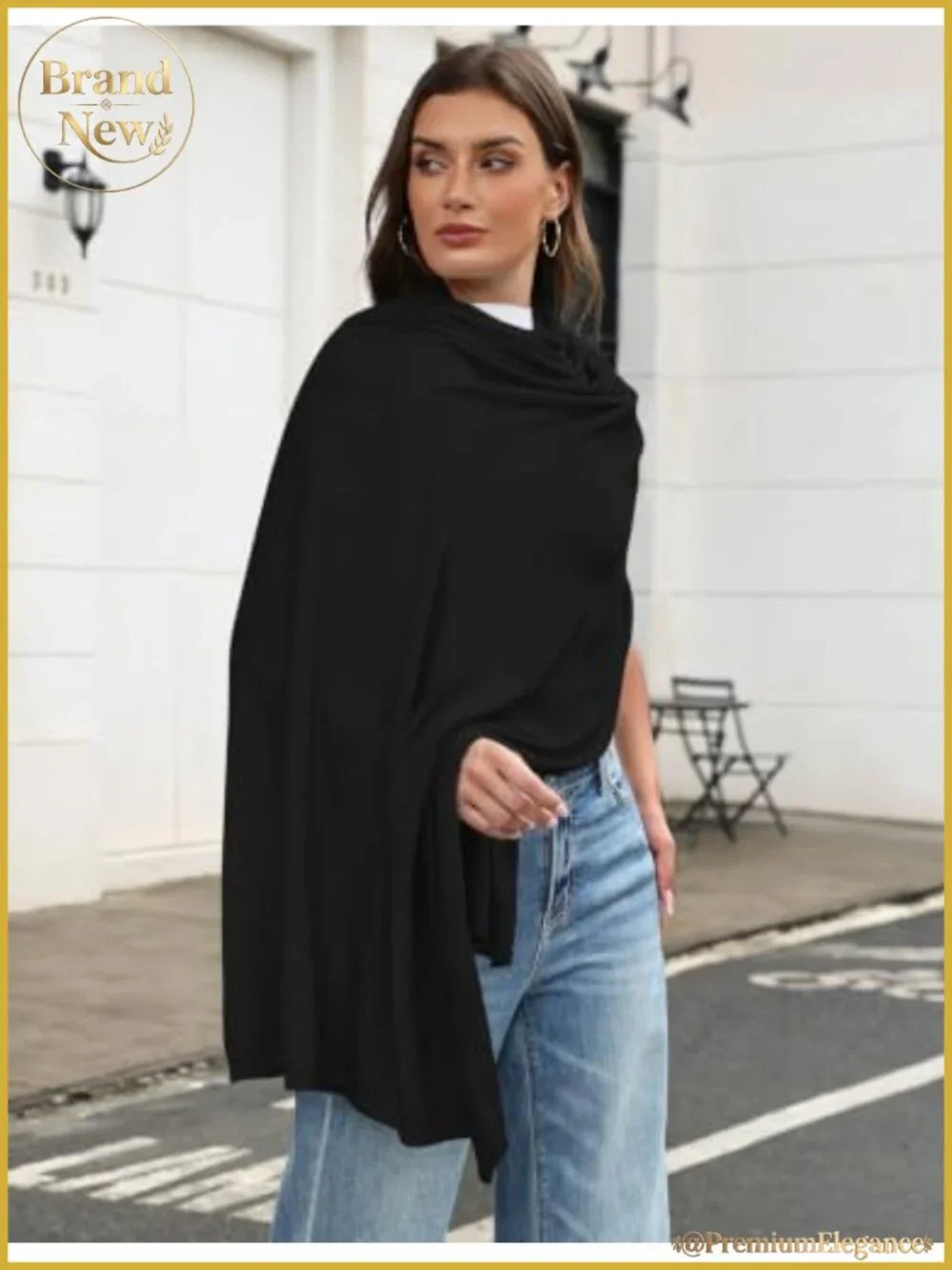 Wool Cashmere Pashmina Wrap Shawl Women's Extra Large Evening Scarf